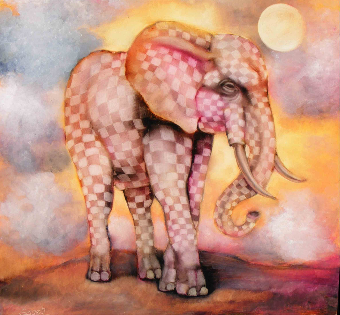 315 Elefant seta 45x45cm